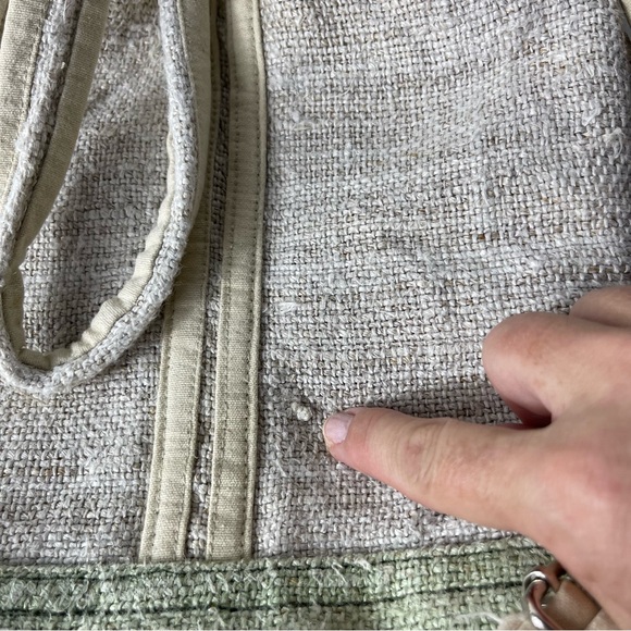 Natural Unisex Himalayan Hemp Drawstring Backpack.Bohemian hippie style - Picture 10 of 12